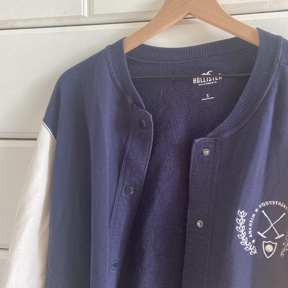 Casual oversized blue and white jacket - Picture 3 of 5